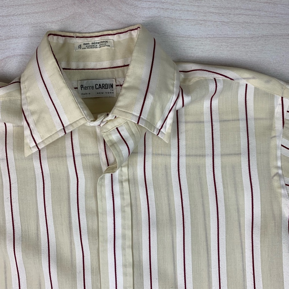 Pierre Cardin vintage striped button up. Slim fit